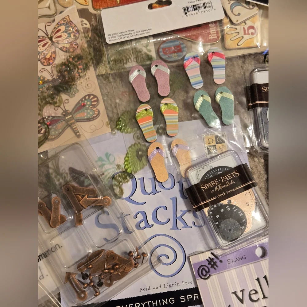 Colorful Scrapbooking Supplies Bundle Paper Crafts